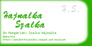 hajnalka szalka business card